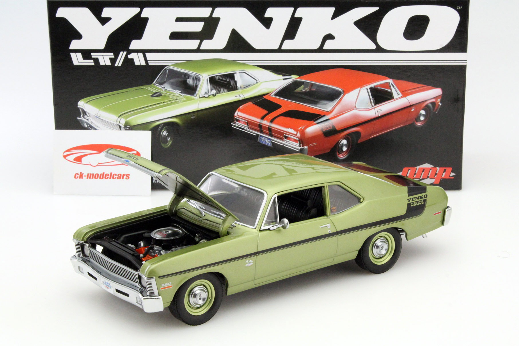 Chevrolet Nova L1/1 Yenko Deuce jaar 1970 groen 1:18 GMP