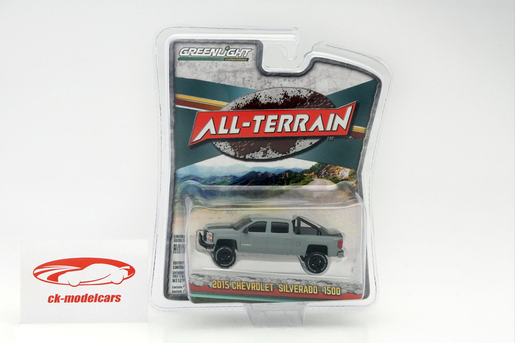 Chevrolet Silverado 1500 Year 2015 gray 1:64 Greenlight
