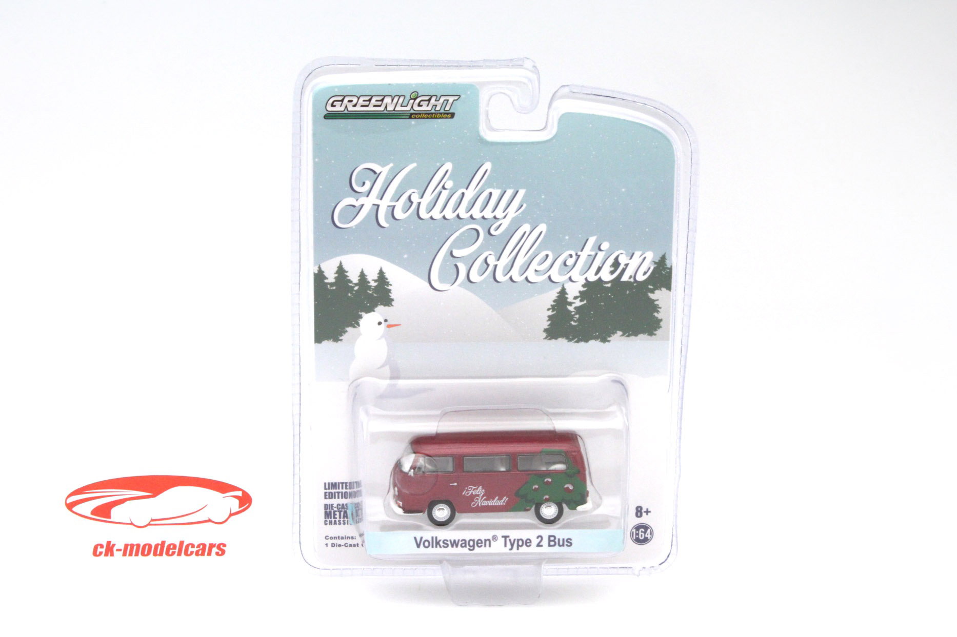 Volkswagen VW Type 2 Bus red 1:64 Greenlight