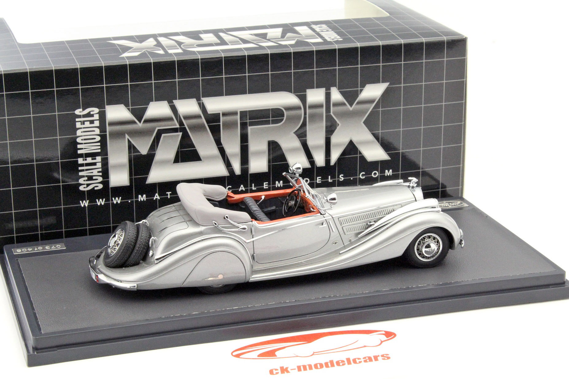 Horch 853 Sport Cabriolet Year 1938 silver 1:43 Matrix