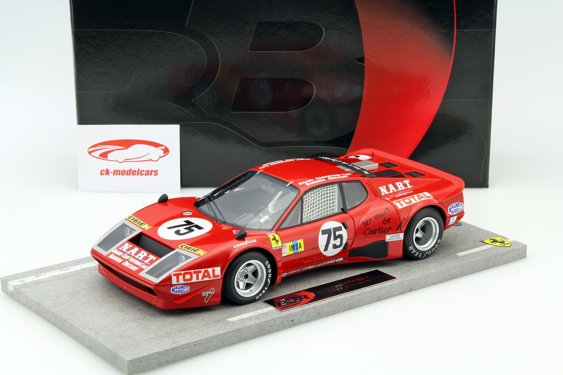 Ferrari 365 GT4 BB #75 24h LeMans 1977 Migault, Guitteny 1:18 BBR