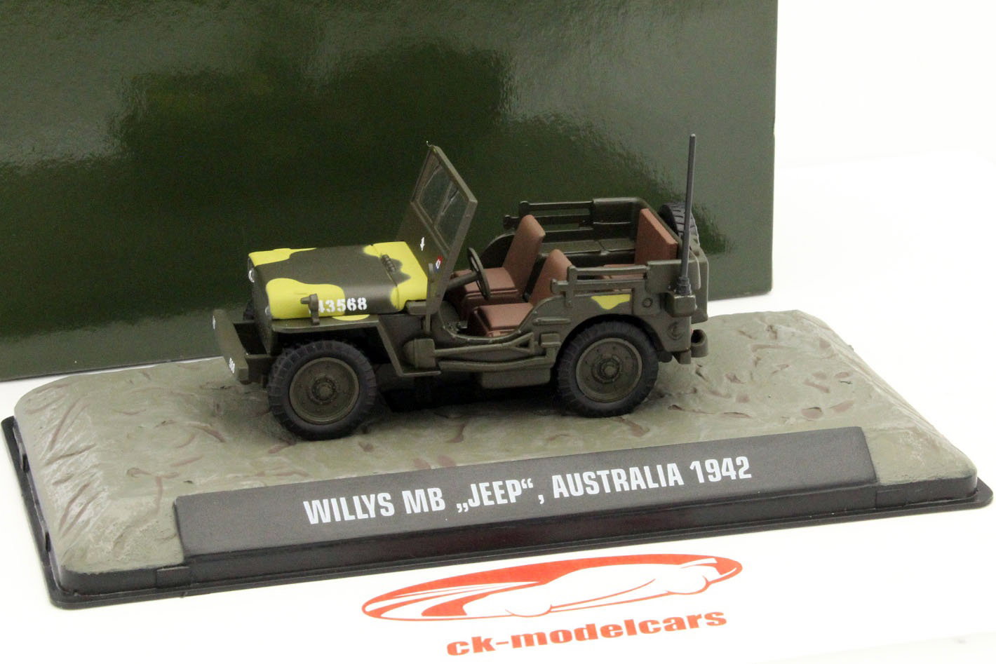 Willy's MP Jeep Australia 1942 olive green 1:43 Atlas