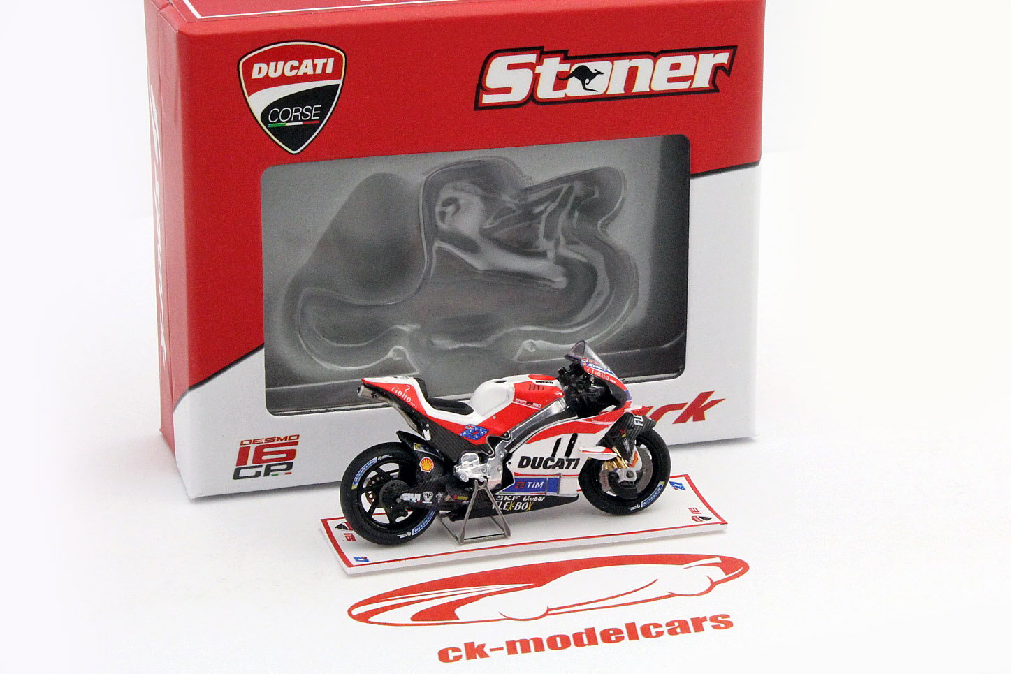 Casey Stoner Ducati Desmo16 GP #27 MotoGP 2016 test Austria 1:43 Spark