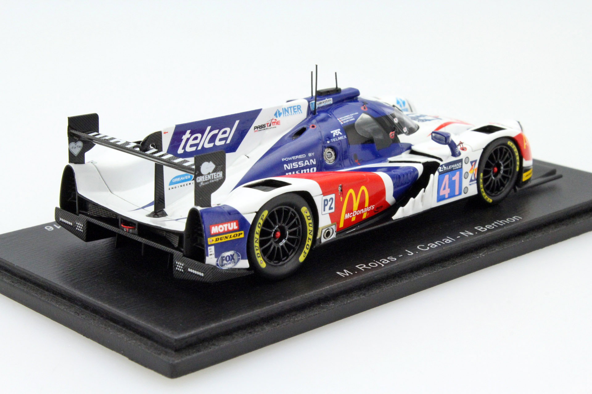 Ligier JSP2 #41 24h LeMans 2016 Rojas, Canal, Berthon 1:43 Spark