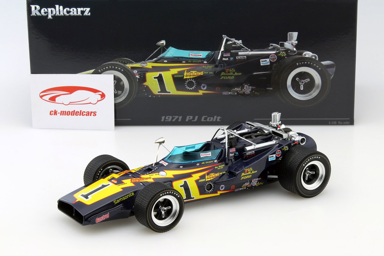 Al Unser Sr. PJ Colt #1 Vinder Indy 500 1971 1:18 Replicarz