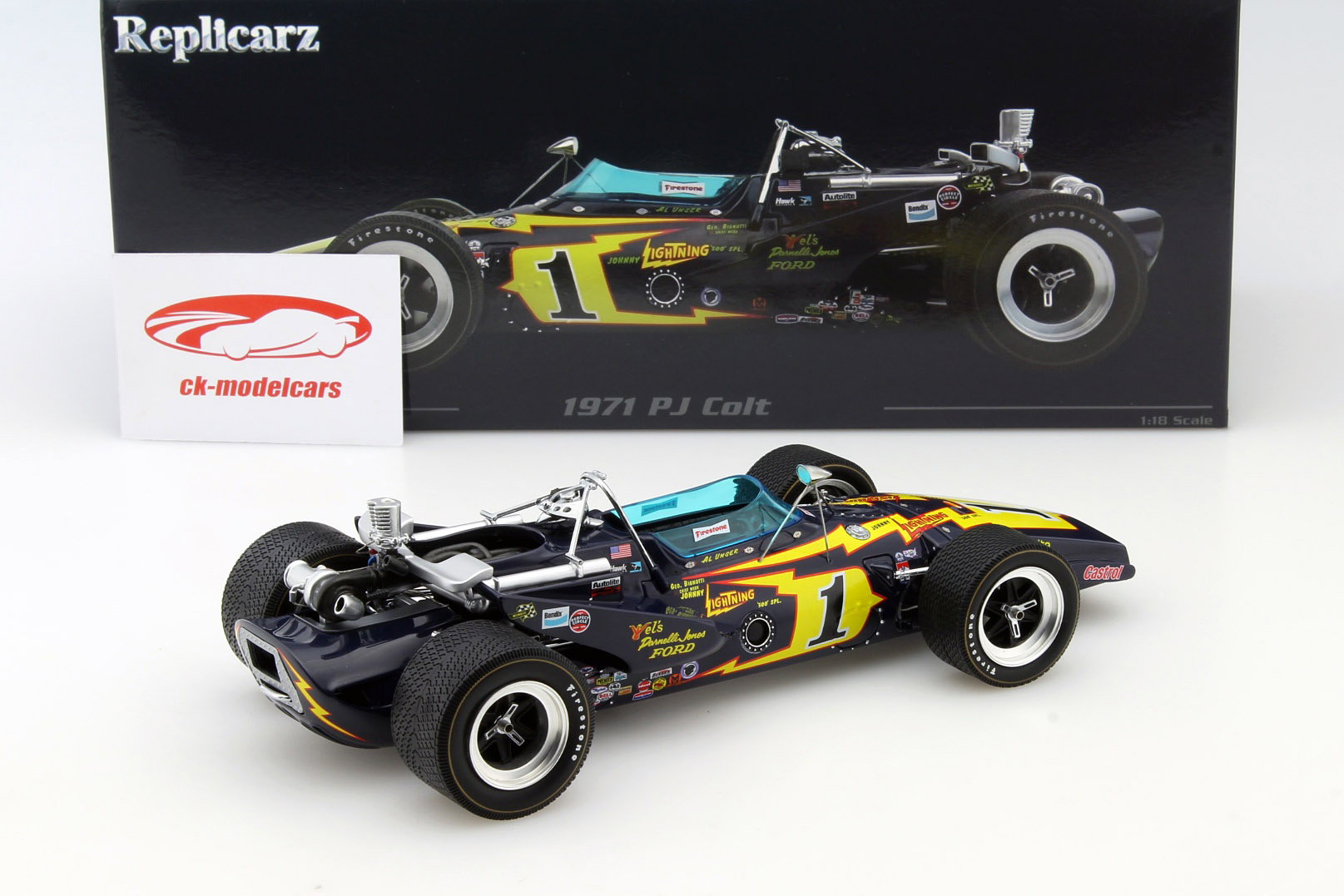 Al Unser Sr. PJ Colt #1 Vinder Indy 500 1971 1:18 Replicarz