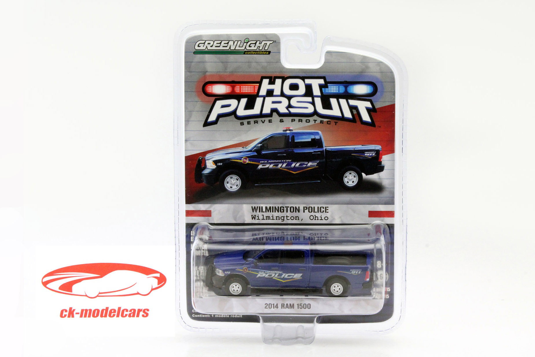Dodge Ram 1500 jaar 2014 Wilmington politiek blauw 1:64 Greenlight