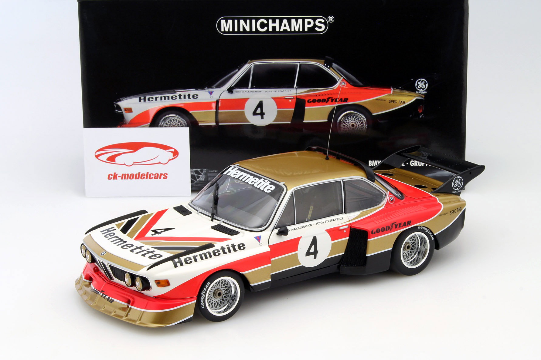 BMW 3.5 CSL Gr.5 #4 Winner 6h Silverstone 1976 Fitzpatrick, Walkinshaw 1:18 Minichamps