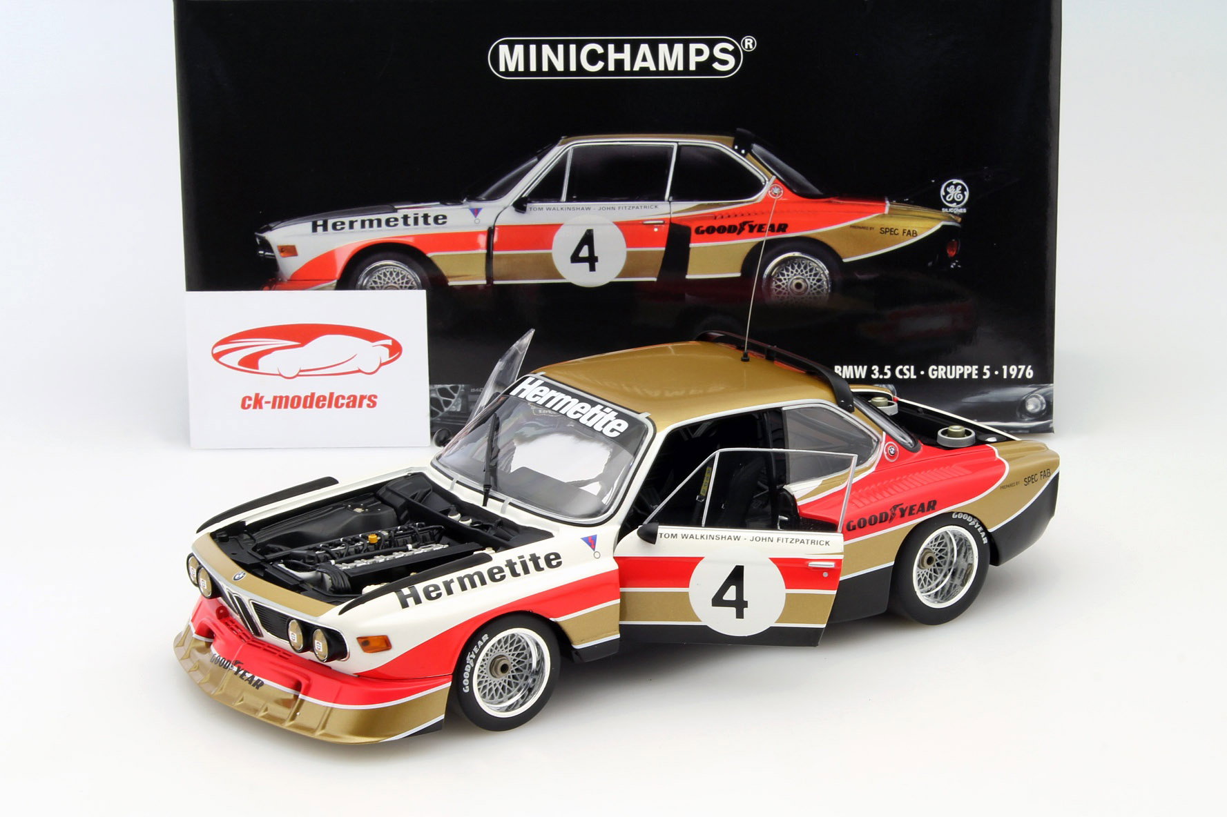 BMW 3.5 CSL Gr.5 #4 Winner 6h Silverstone 1976 Fitzpatrick, Walkinshaw 1:18 Minichamps