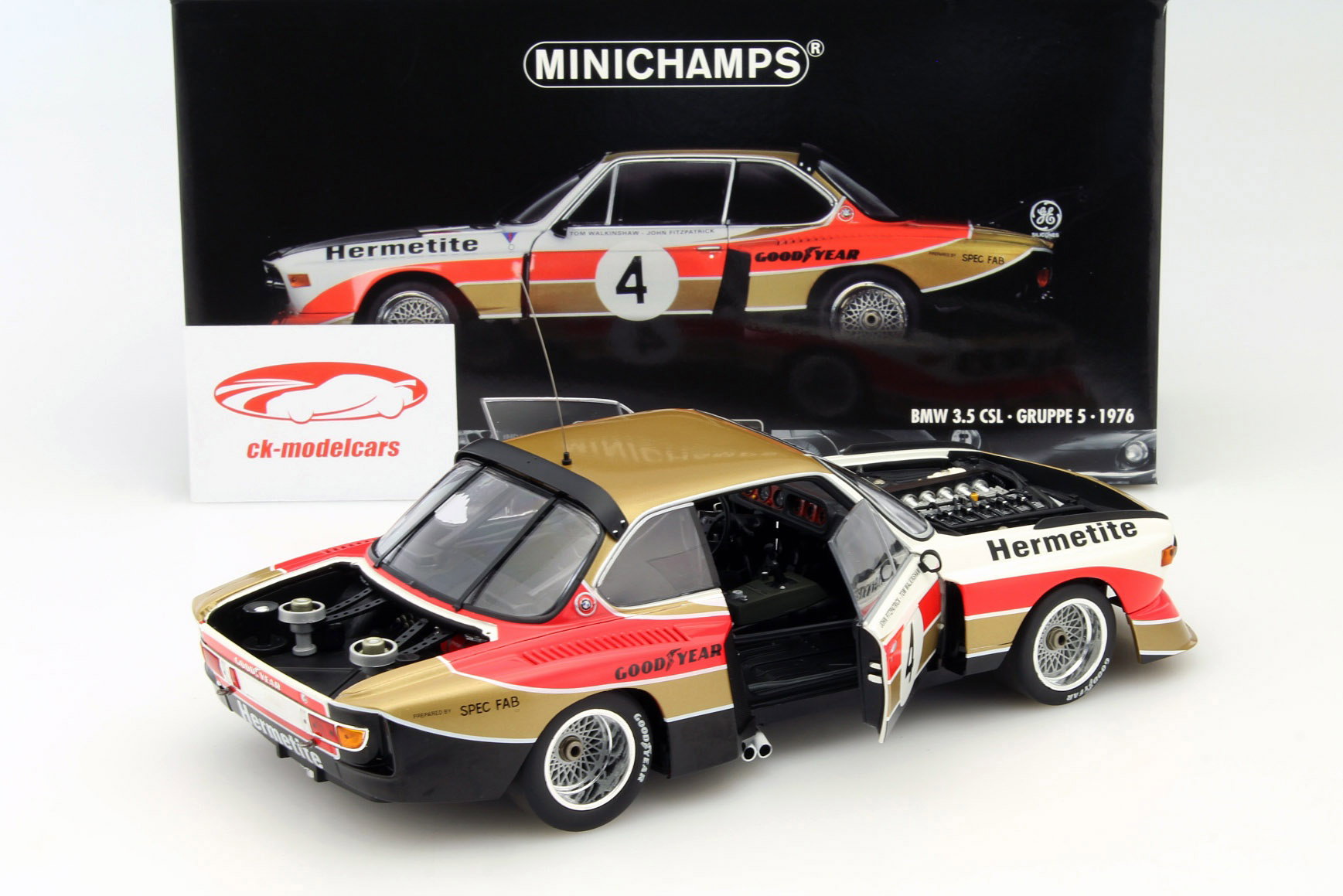 BMW 3.5 CSL Gr.5 #4 Winner 6h Silverstone 1976 Fitzpatrick, Walkinshaw 1:18 Minichamps
