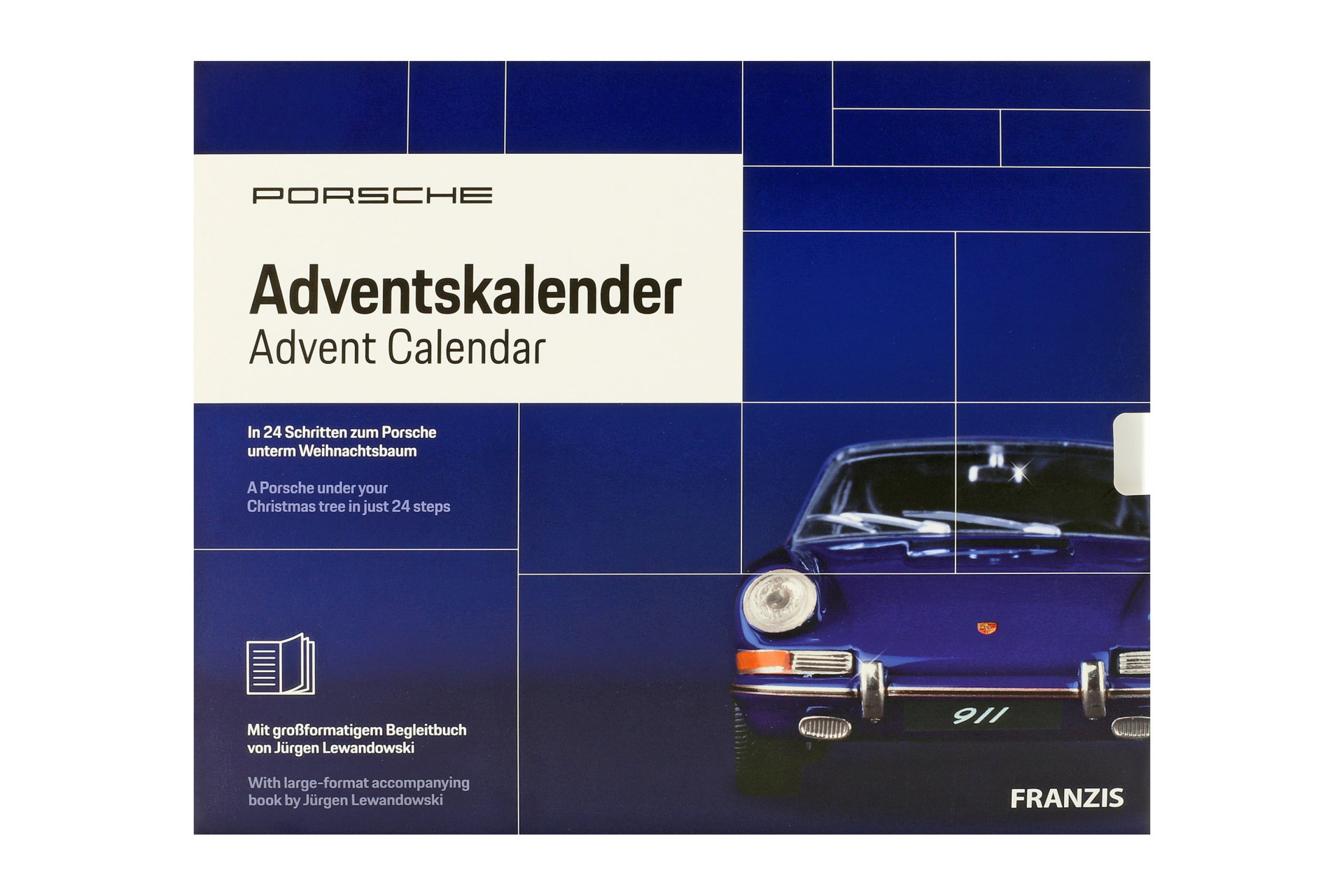 Porsche Calendrier de l'Avent: Porsche 911 bleu 1:43 Franzis