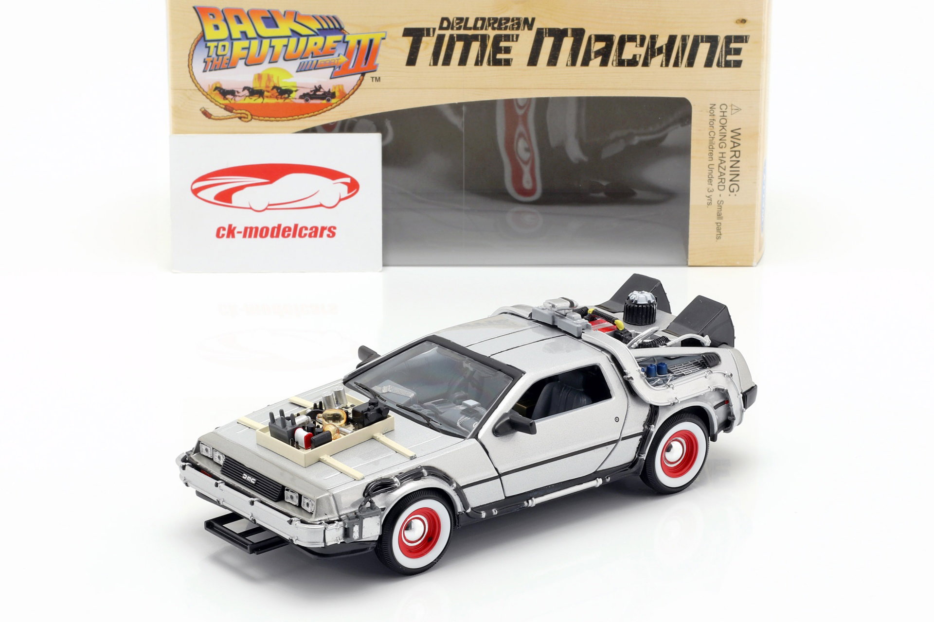 Welly 1:24 デロリアン Time Machine Back to the Future III 腕ずく