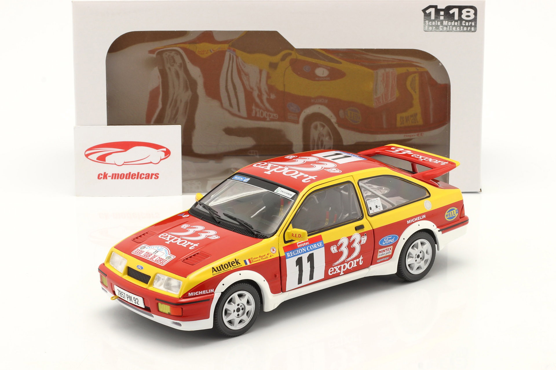 Ford Sierra RS Cosworth #11 Rallye Tour de Corse 1987 Auriol, Occelli 1:18 Solido
