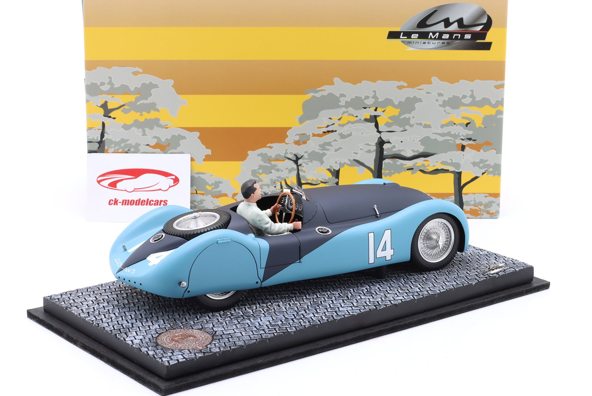 LeMans Miniatures 1:18 Robert Benoist Bugatti T57S 45 #14 GP ACF