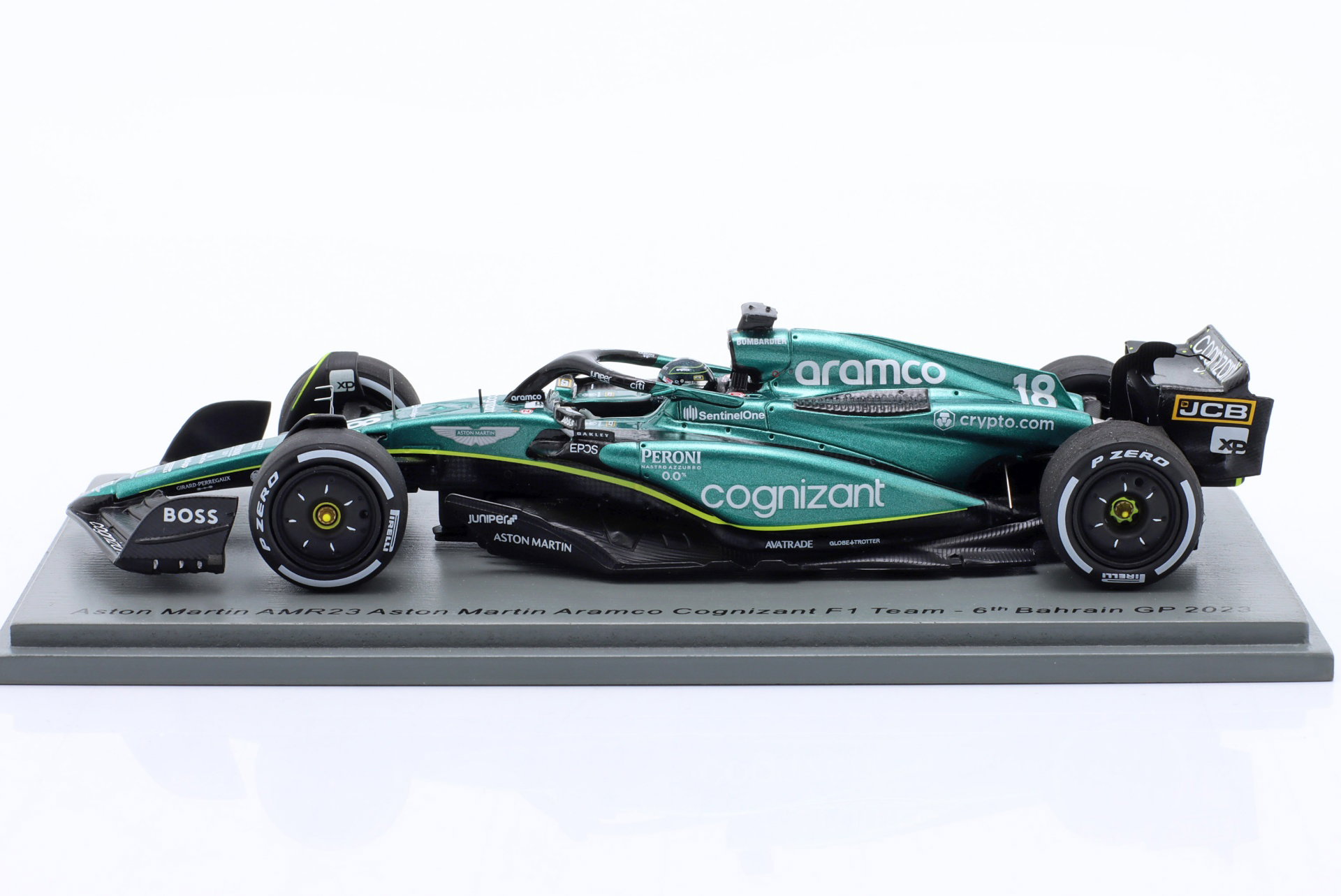 Spark 1:43 Lance Stroll Aston Martin AMR23 #18 6th Bahrain GP