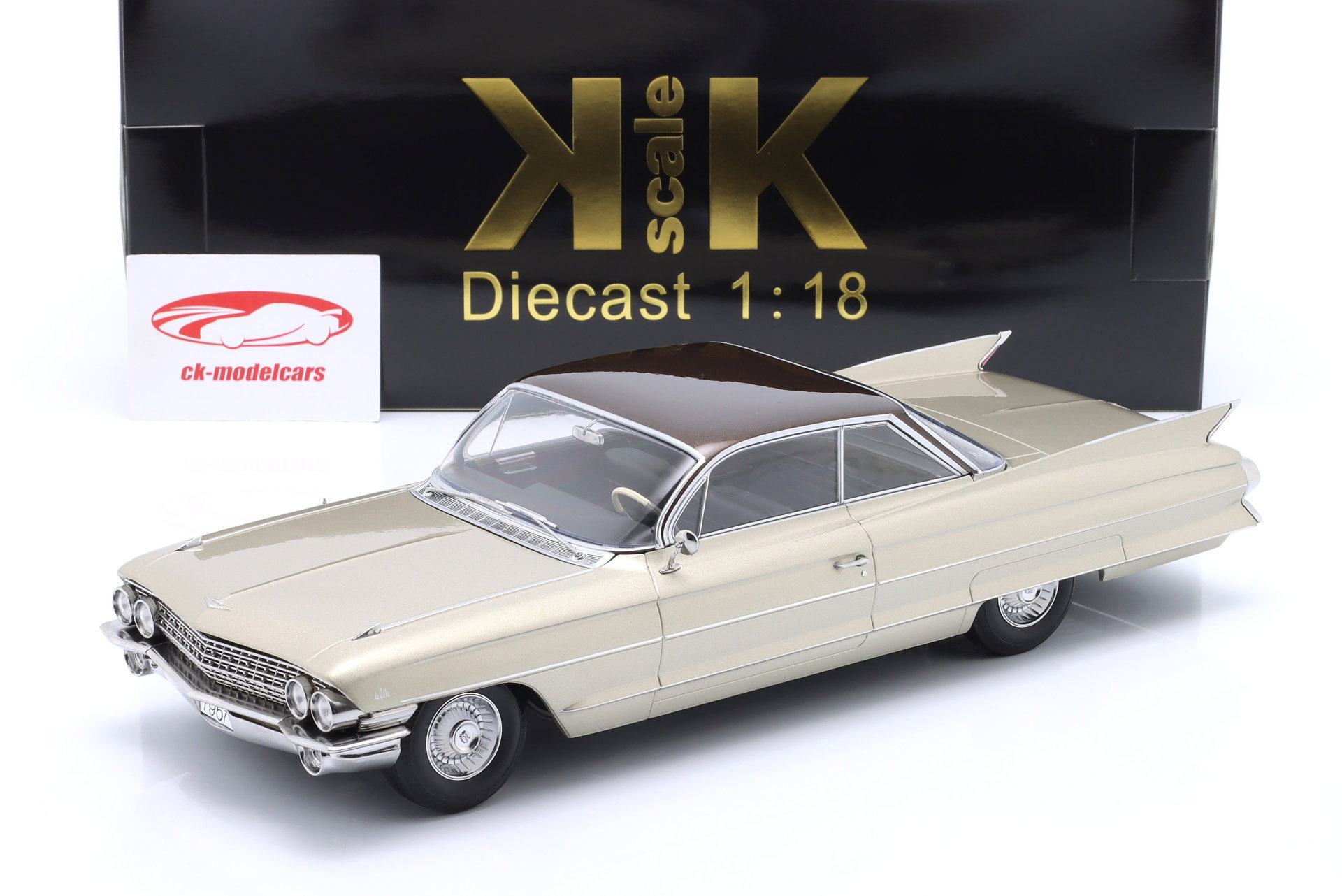 KK-Scale 1:18 Cadillac Series 62 Coupe DeVille year 1961 beige