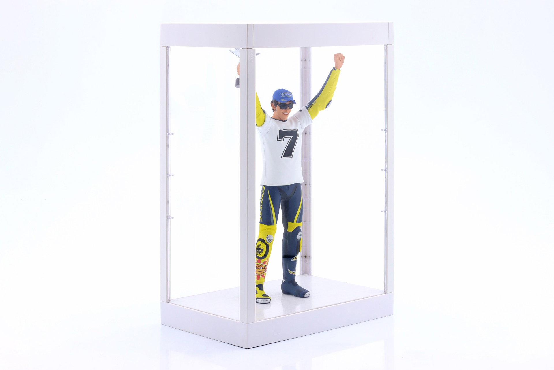 Vitrine unique avec Éclairage LED pour personnages échelle 1:6 blanc Triple9