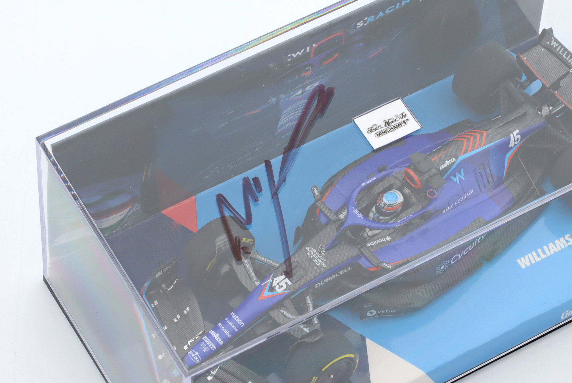 N. de Vries Williams FW44 #45 italiano GP Fórmula 1 2022 Signature Edition 1:43 Minichamps