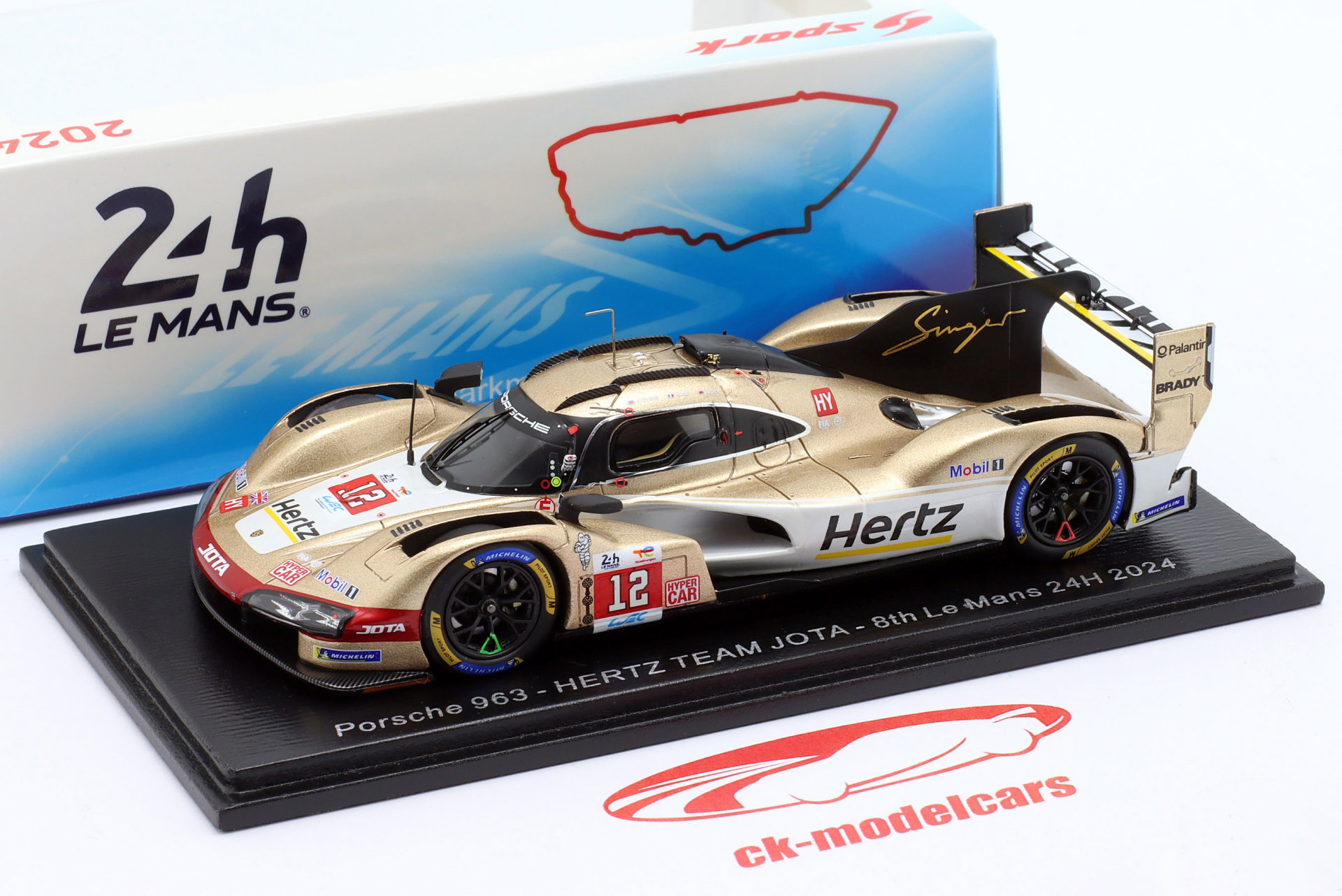 Porsche 963 #12 8e 24h LeMans 2024 Hertz Team Jota 1:43 Spark