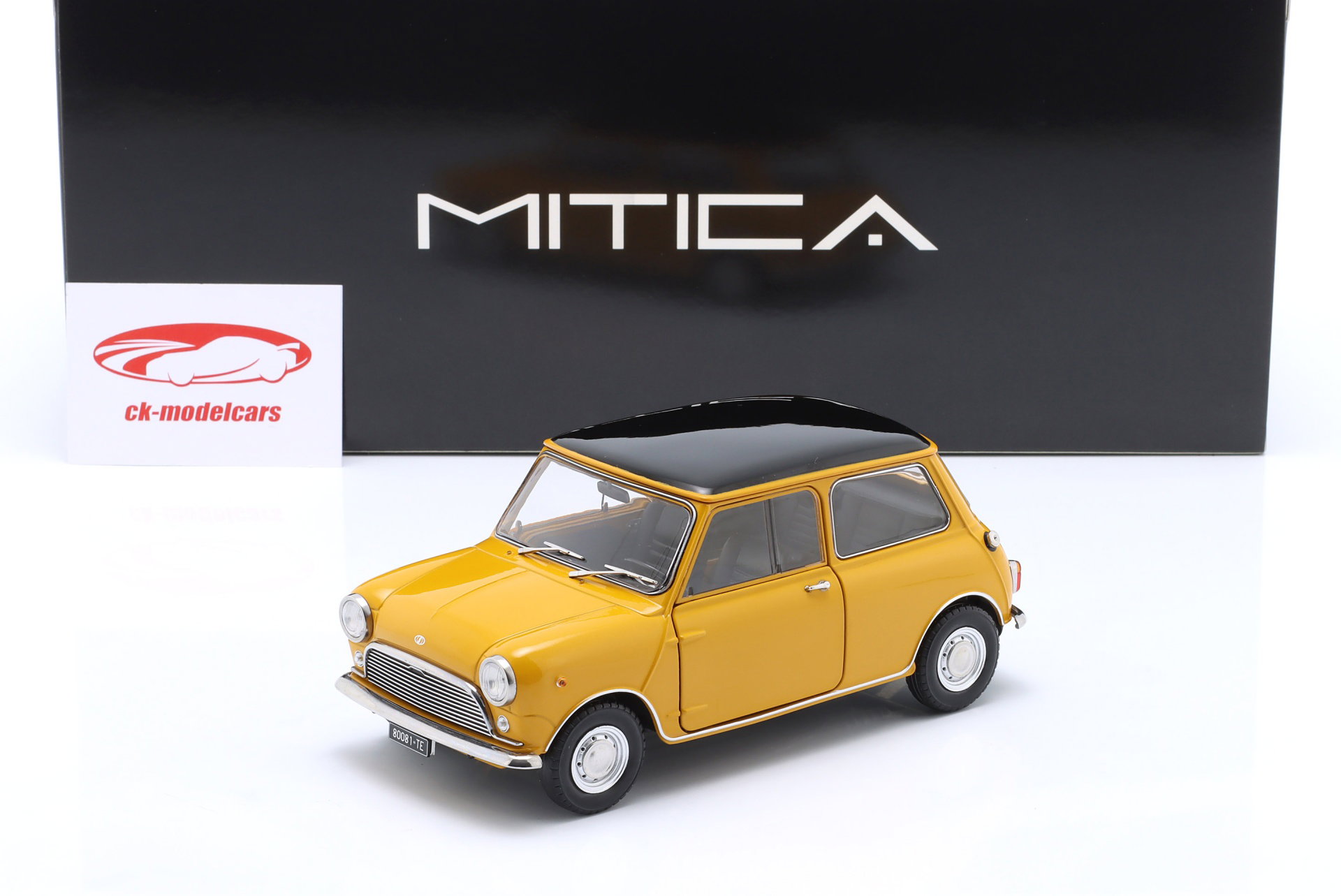 Mitica 1:18 Mini Cooper MK1 ano de construção 1966 amarelo, preto