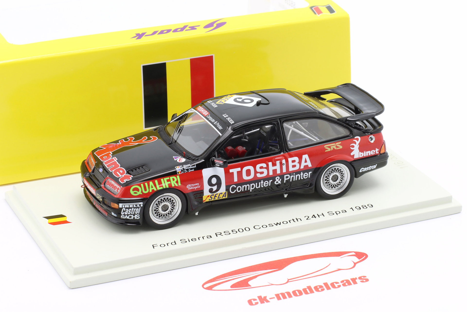 Ford Sierra RS 500 Cosworth #9 4e 24h Spa 1989 Bornebusch, de Sordi, Slaus 1:43 Spark