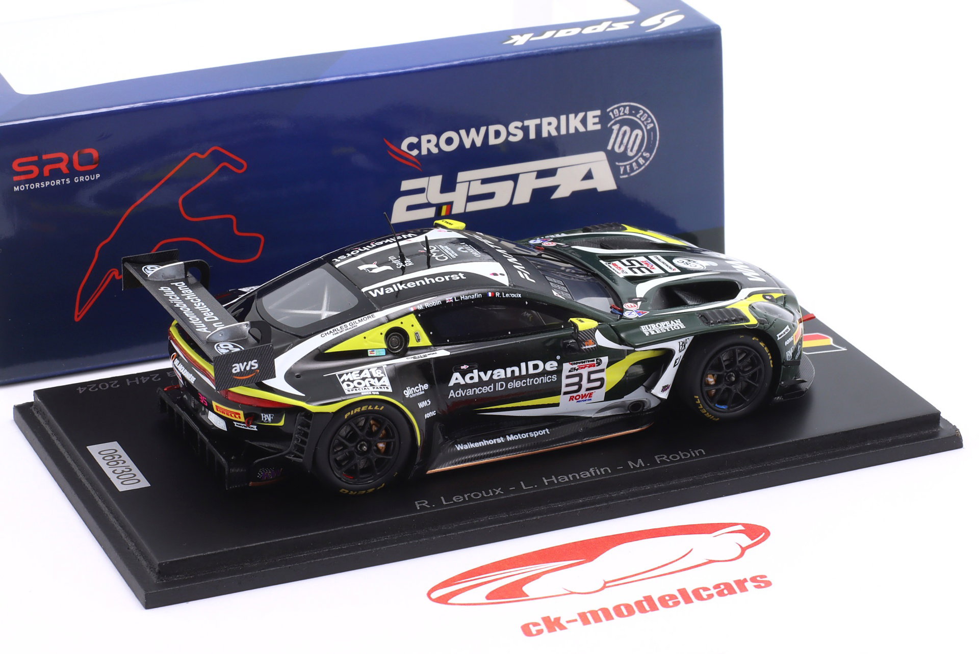 Aston Martin Vantage AMR GT3 Evo #35 24h Spa 2024 Hanafin, Leroux, Robin 1:43 Spark