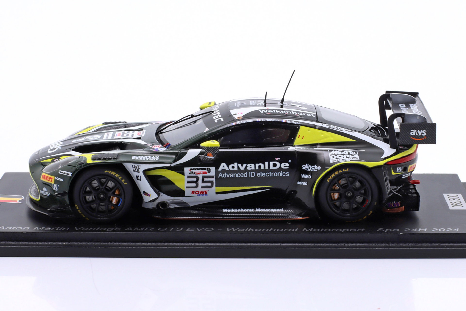 Aston Martin Vantage AMR GT3 Evo #35 24h Spa 2024 Hanafin, Leroux, Robin 1:43 Spark