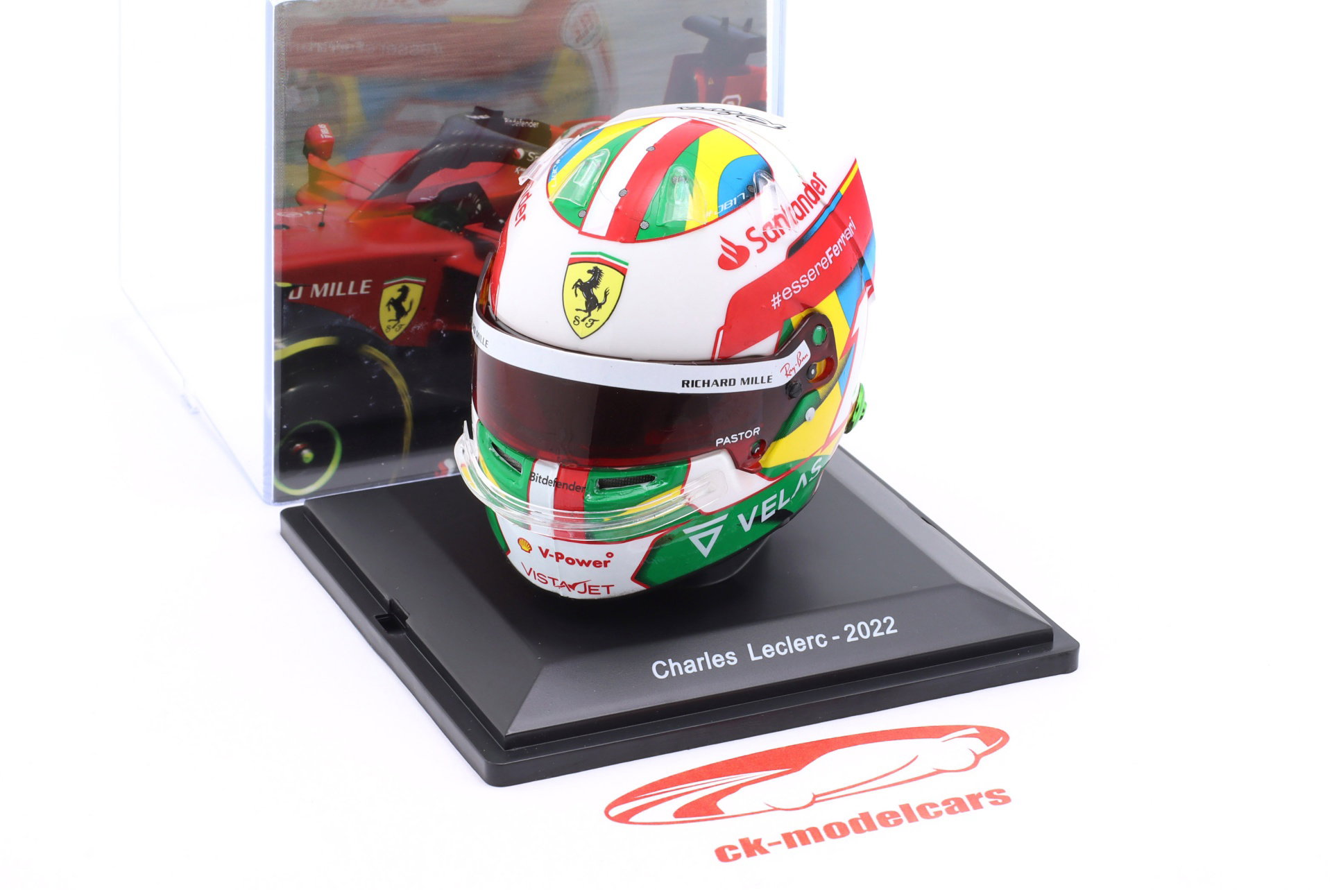 C. Leclerc Scuderia Ferrari #16 4th Brazil GP Formula 1 2022 helmet 1:5 Spark Editions