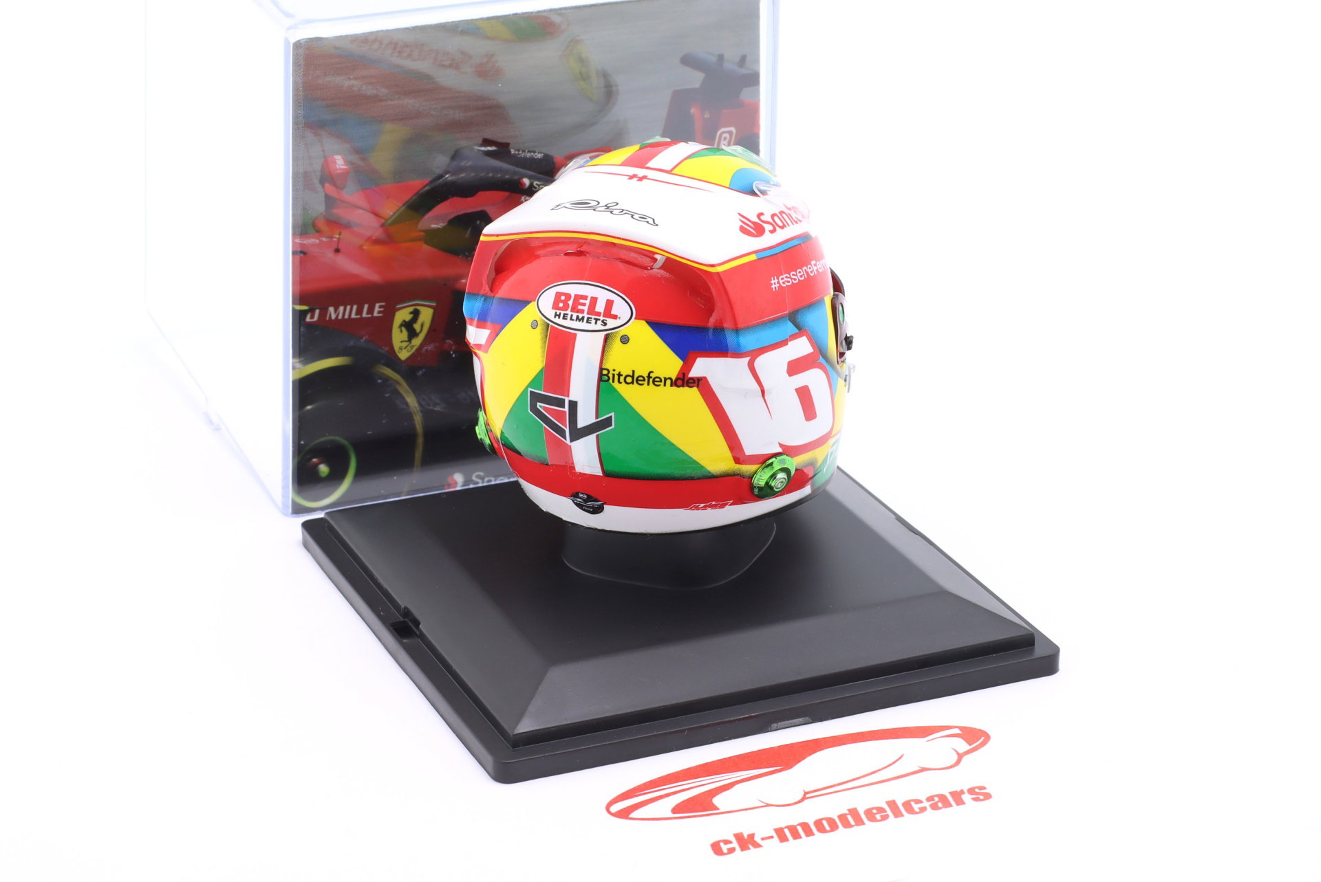 C. Leclerc Scuderia Ferrari #16 4th Brazil GP Formula 1 2022 helmet 1:5 Spark Editions