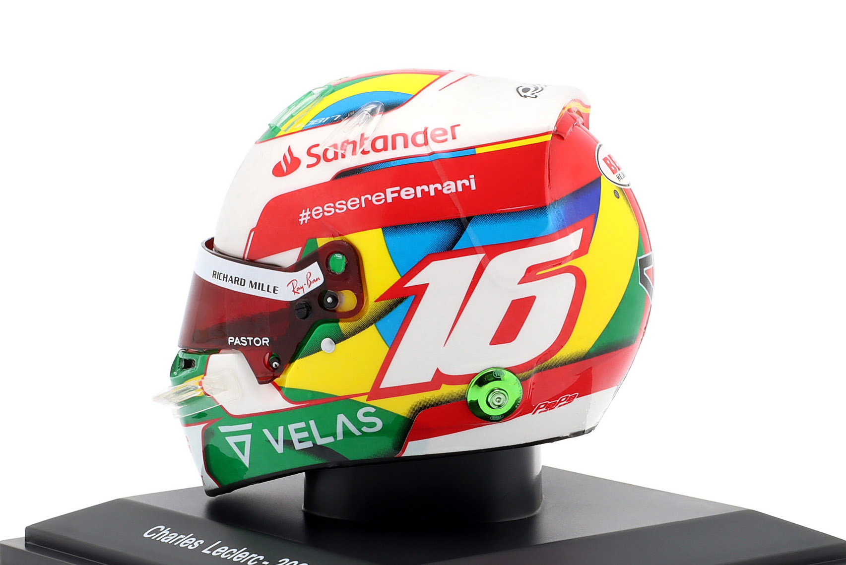 C. Leclerc Scuderia Ferrari #16 4th Brazil GP Formula 1 2022 helmet 1:5 Spark Editions