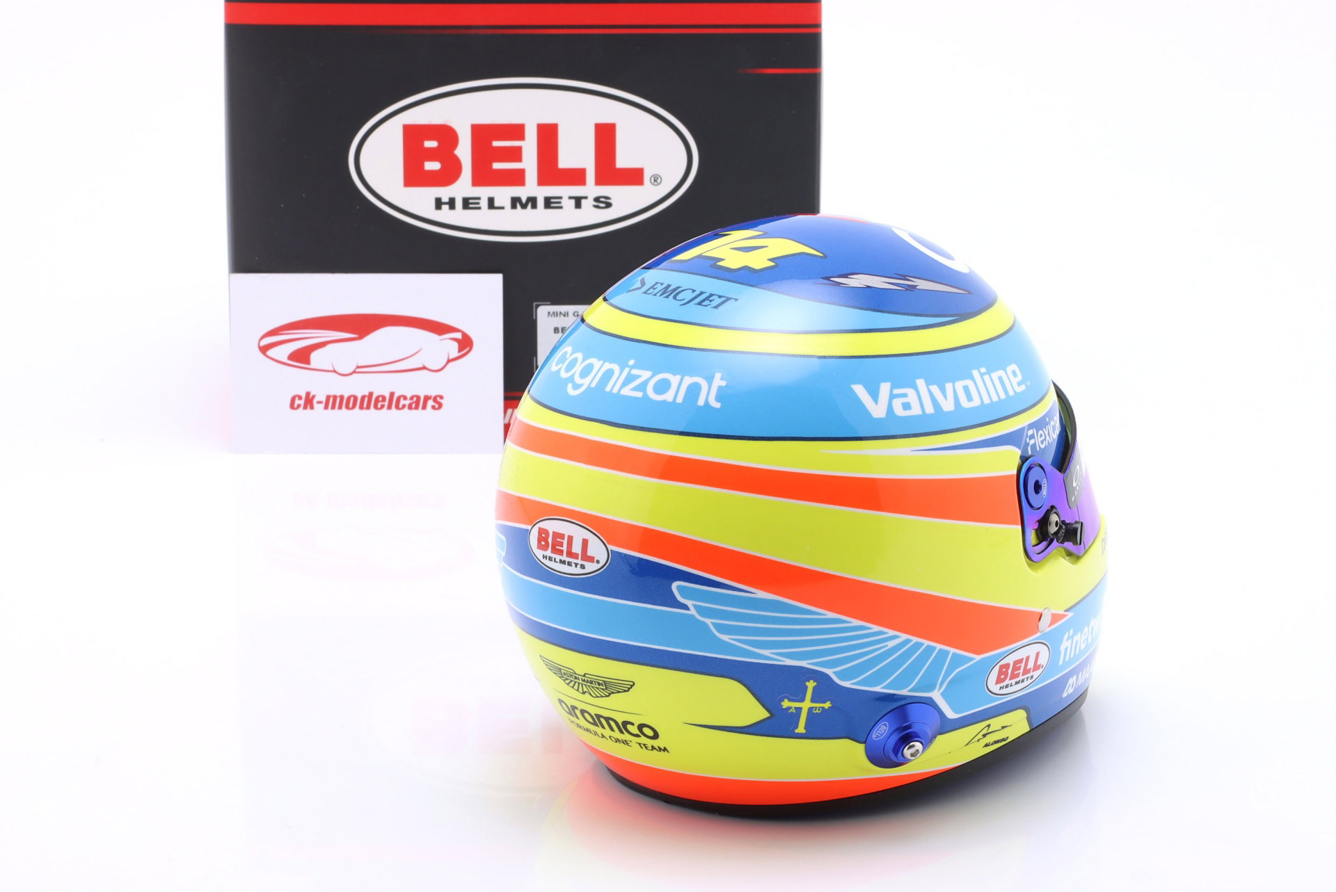 Fernando Alonso #14 Aston Martin Aramco formel 1 2025 hjelm 1:2 Bell