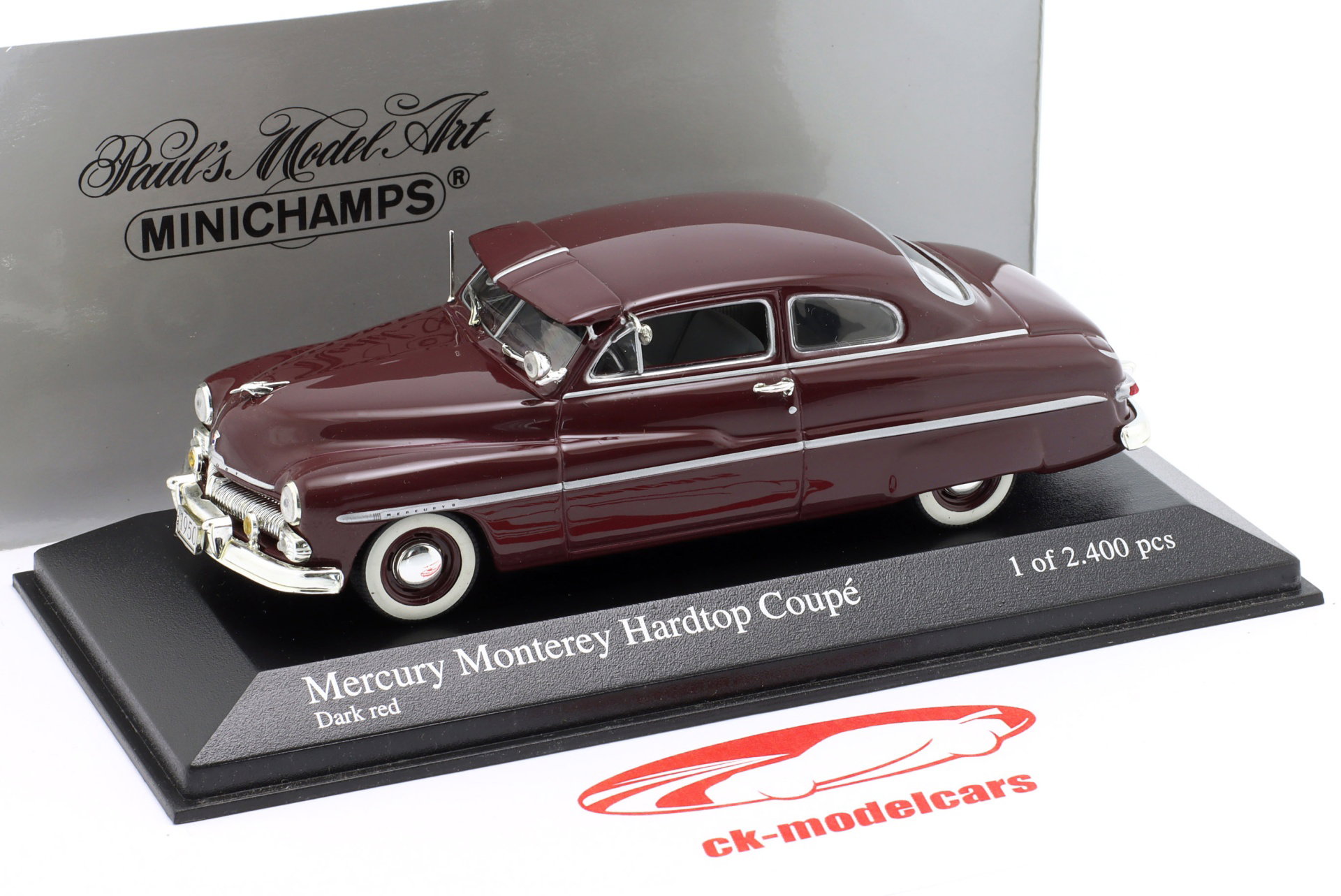 Mercury Montery Coupe Ano de construção 1950 vermelho escuro 1:43 Minichamps