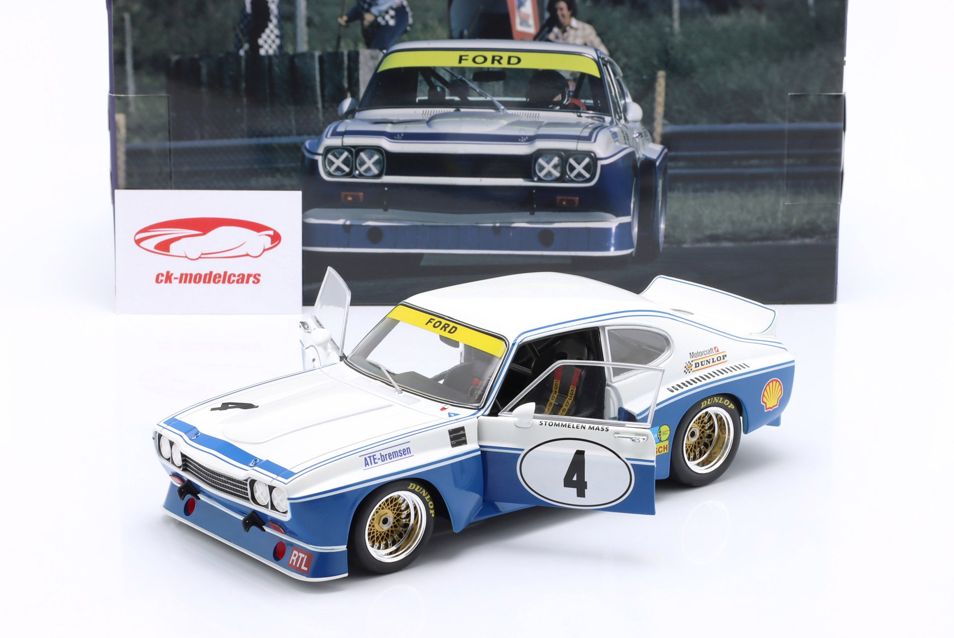Ford Capri RS 3100 #4 Winner ETCC Zandvoort 1974 Stommelen, Mass 1:18 WERK83