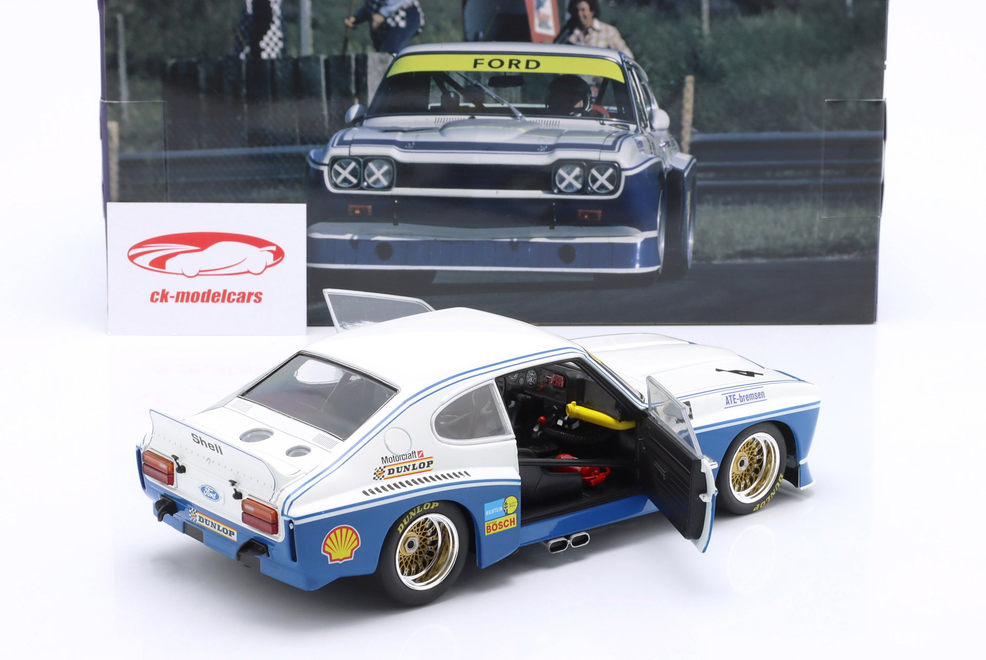 Ford Capri RS 3100 #4 vinder ETCC Zandvoort 1974 Stommelen, Mass 1:18 WERK83