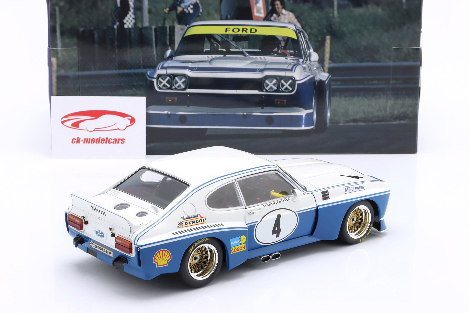 Ford Capri RS 3100 #4 Winner ETCC Zandvoort 1974 Stommelen, Mass 1:18 WERK83