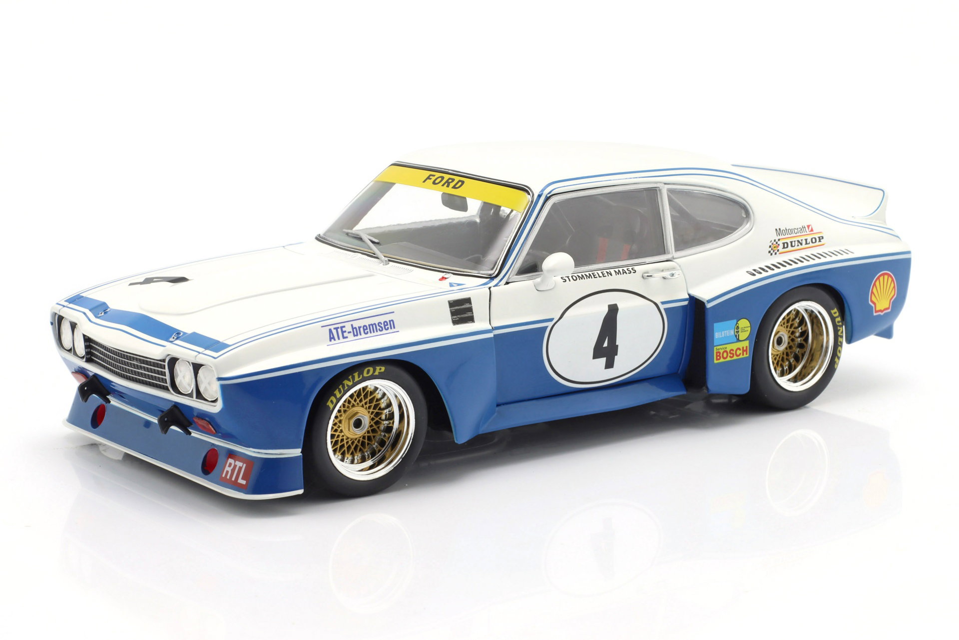 Ford Capri RS 3100 #4 Winner ETCC Zandvoort 1974 Stommelen, Mass 1:18 WERK83