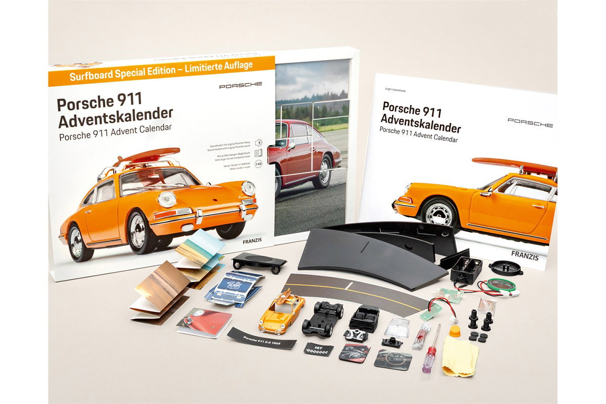 Porsche 911 Adventskalender: Porsche 911 Bahama geel 1:43 Franzis