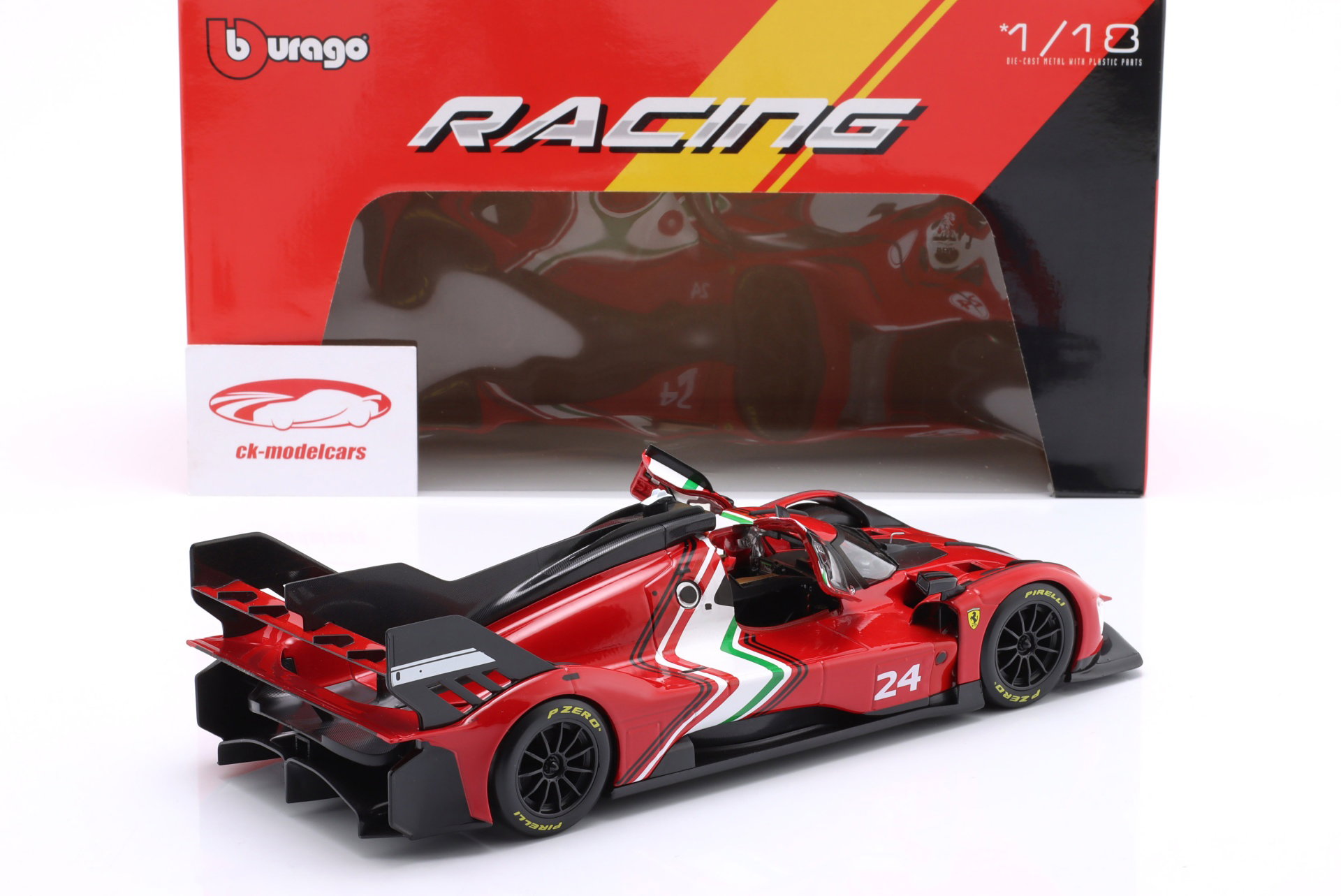 Ferrari 499P Modificata #24 tricolor 1:18 Bburago