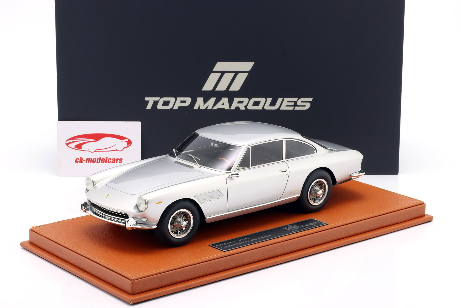 Ferrari 330 GT 2+2 Year 1965 silver 1:18 TopMarques