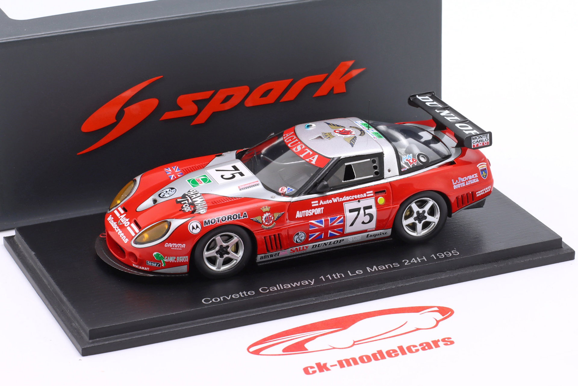 Callaway Corvette #75 24h LeMans 1995 Donovan, O'Brien, Agusta 1:43 Spark