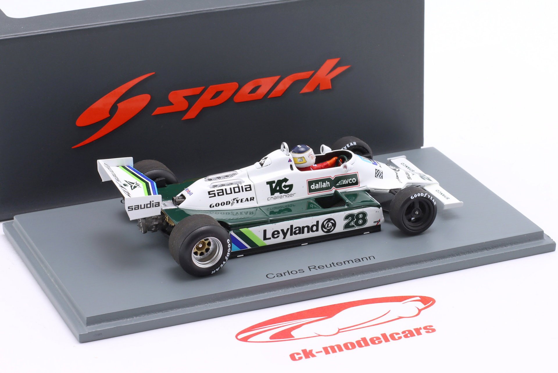 Carlos Reutemann Williams FW07B #28 vinder Monaco GP formel 1 1980 1:43 Spark