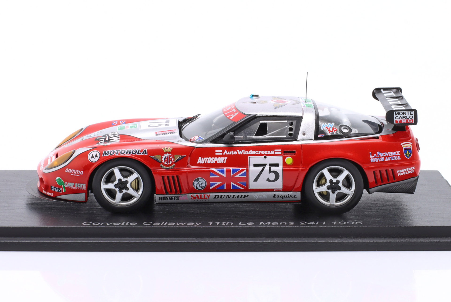 Callaway Corvette #75 24h LeMans 1995 Donovan, O'Brien, Agusta 1:43 Spark