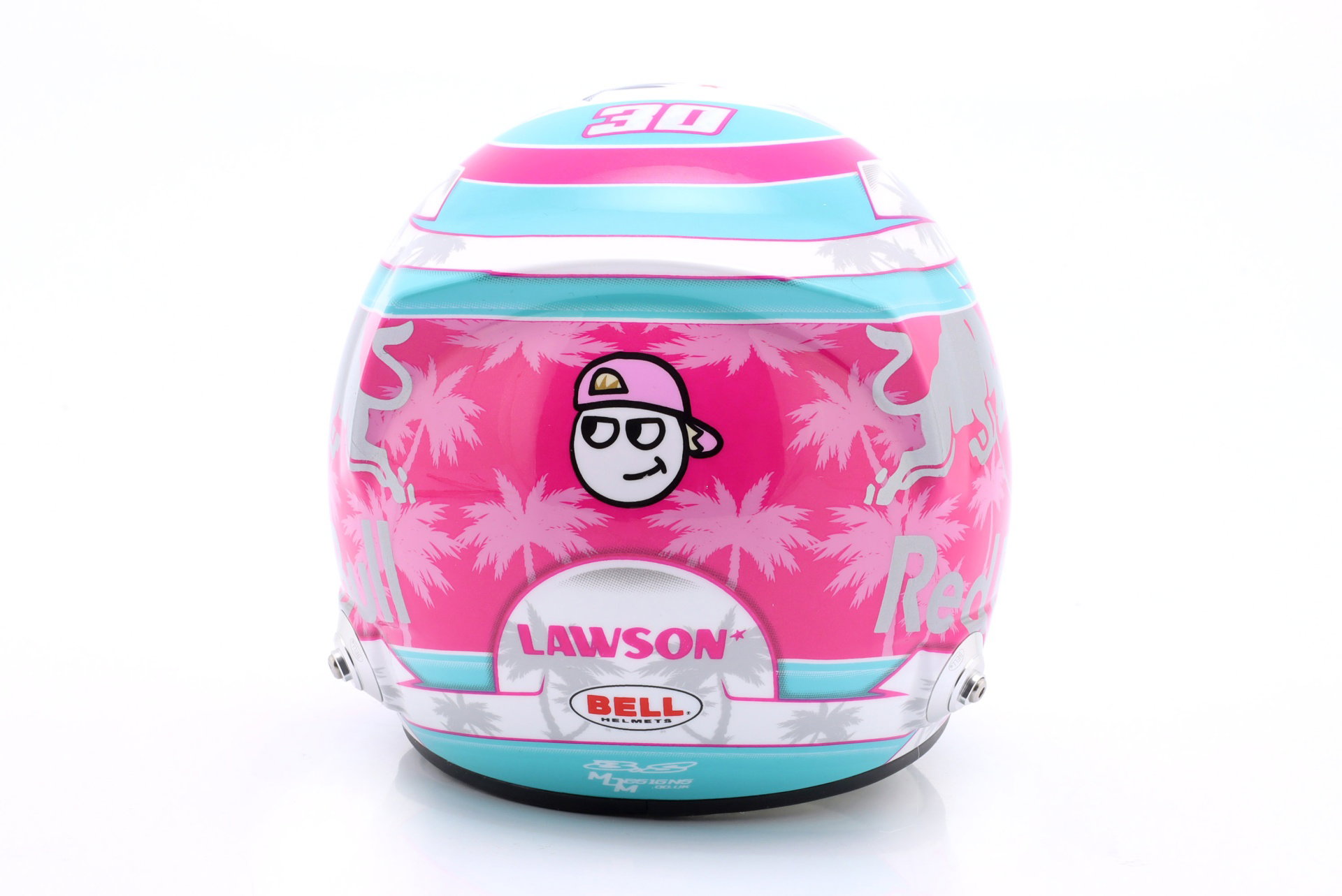 Liam Lawson Visa Cash App Racing Bulls #30 Miami GP formel 1 2025 hjelm 1:2 Bell