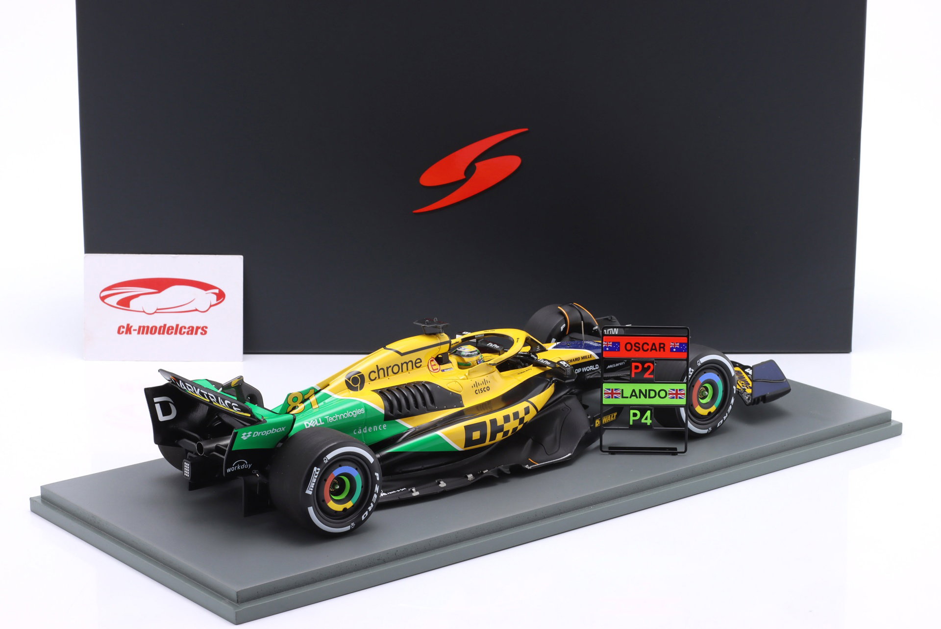 Oscar Piastri McLaren MCL38 #81 2º Monaco GP fórmula 1 2024 1:18 Spark