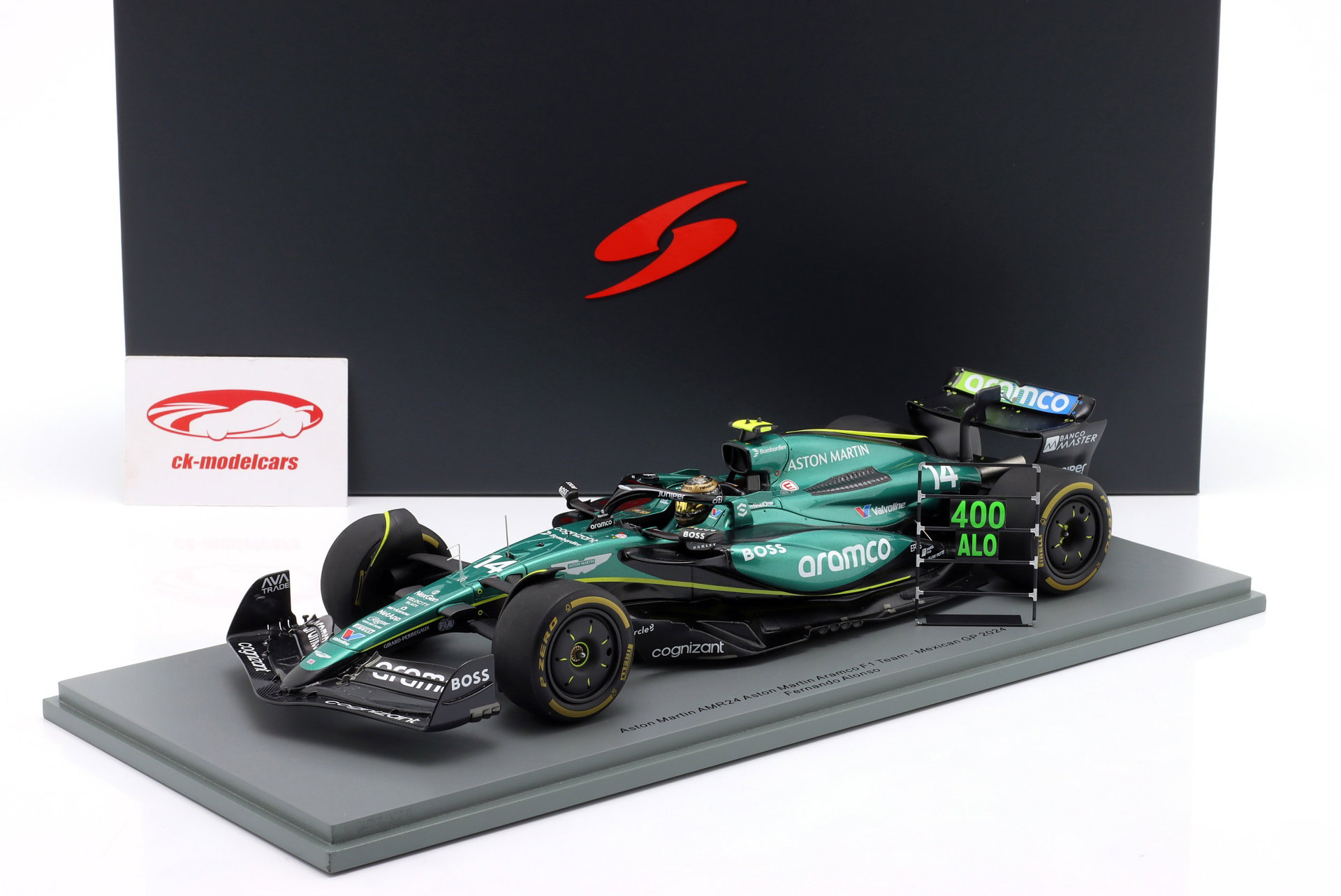 Fernando Alonso Aston Martin AMR24 #14 Mexique GP formule 1 2024 1:18 Spark