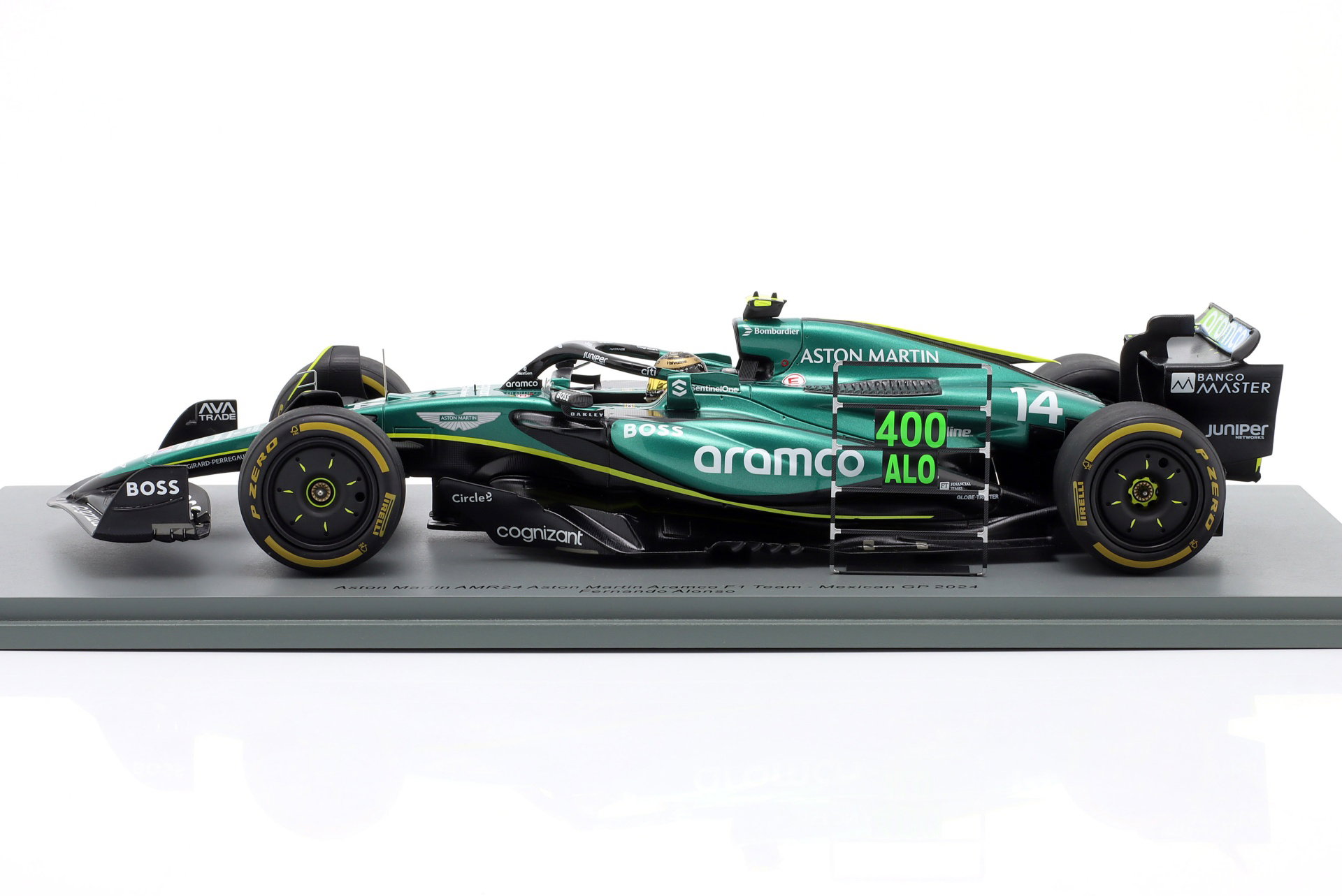 Fernando Alonso Aston Martin AMR24 #14 Mexique GP formule 1 2024 1:18 Spark
