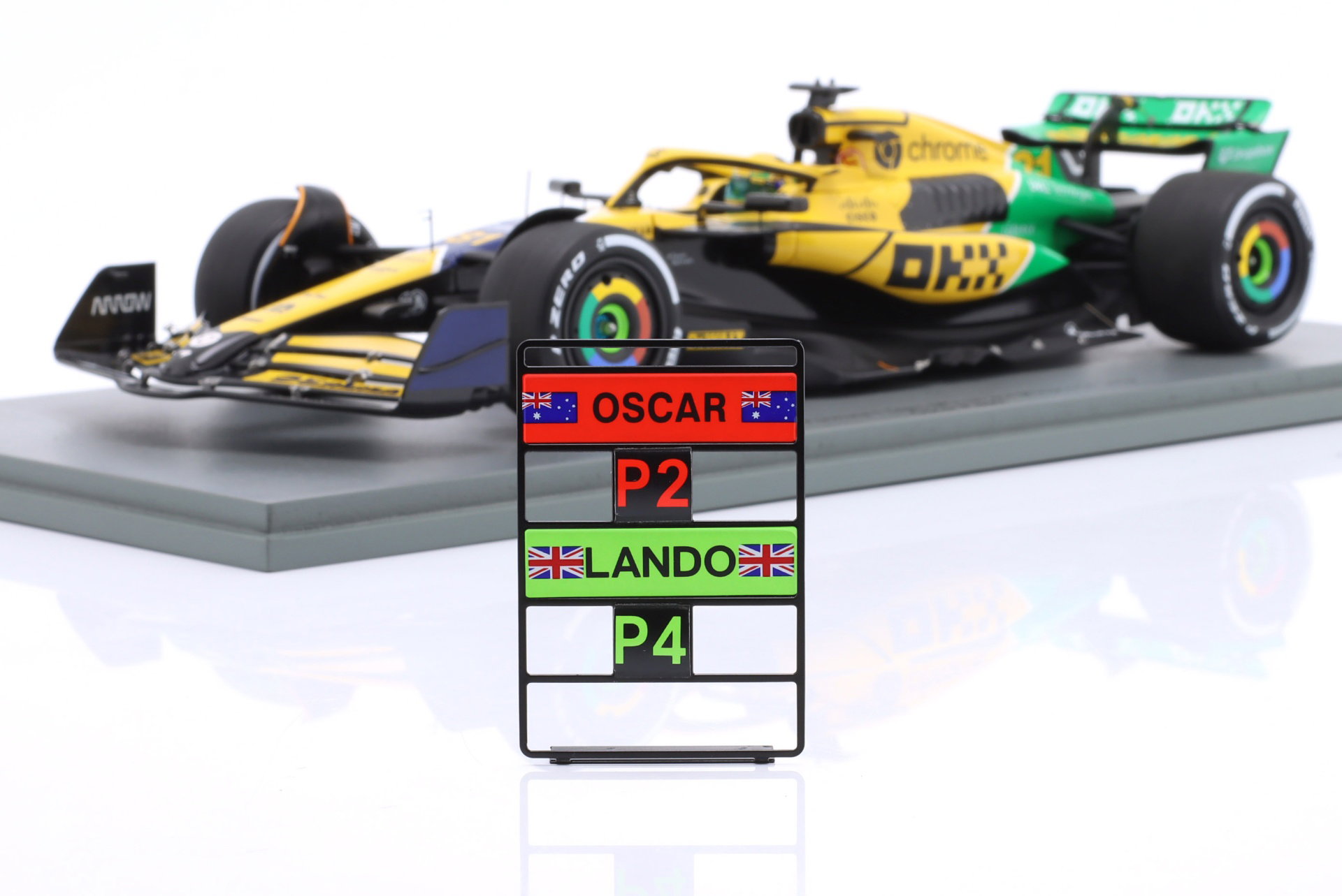 Oscar Piastri McLaren MCL38 #81 2º Monaco GP fórmula 1 2024 1:18 Spark