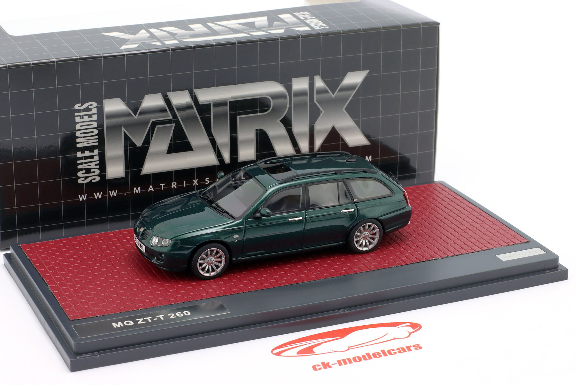 MG ZT-T 260 Año de construcción 2004-2005 verde metálico 1:43 Matrix