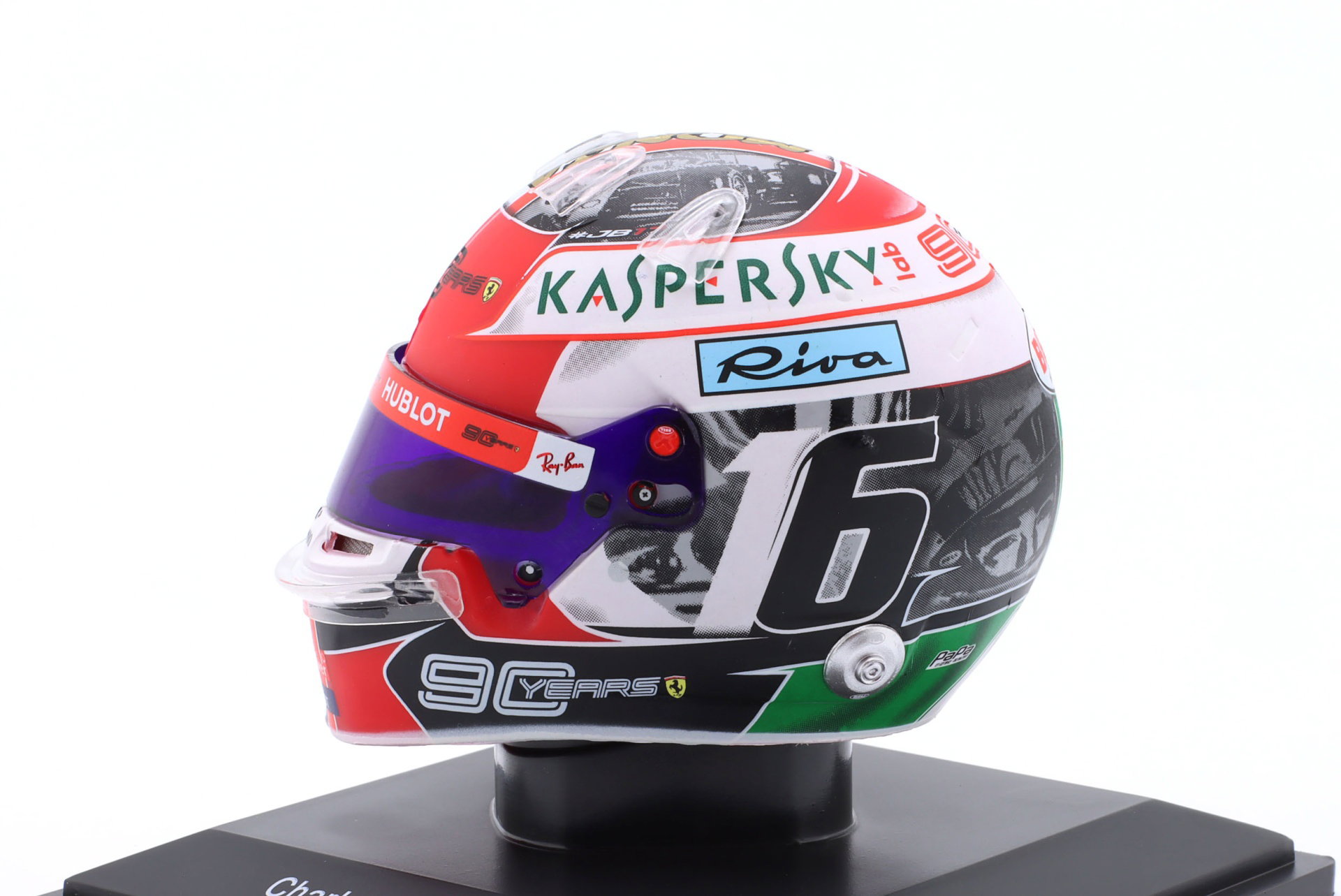 Charles Leclerc Ferrari #16 ganador Italia GP fórmula 1 2019 casco 1:5 Spark Editions
