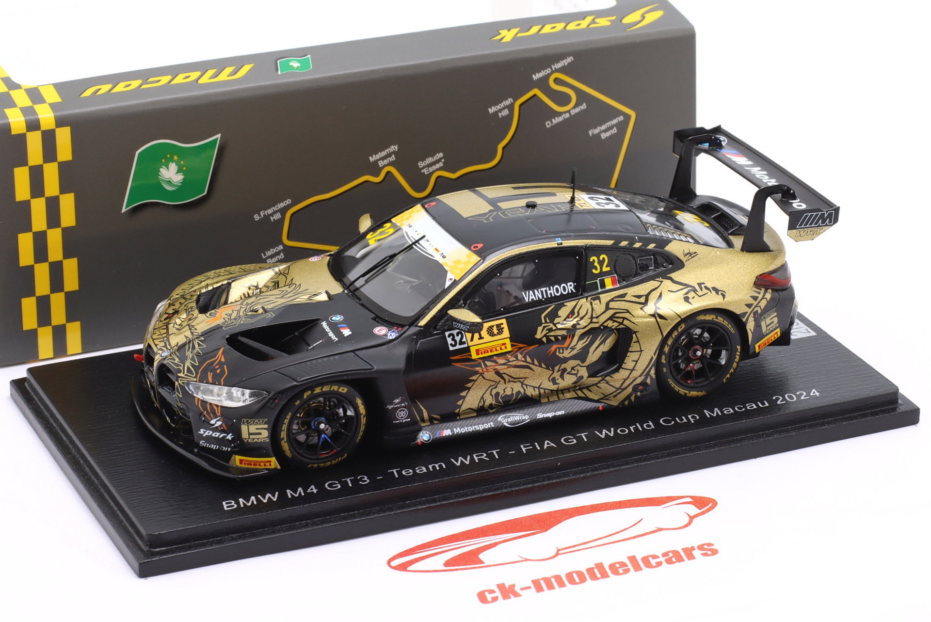 BMW M4 GT3 #32 FIA GT World Cup Macau 2024 Dries Vanthoor 1:43 Spark